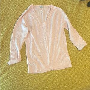 LOFT Light Pink V-Neck Sweater